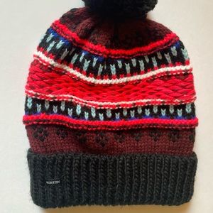 Burton Women’s Walden Beanie One Size Worn Once Pink And Blue Snow Hat